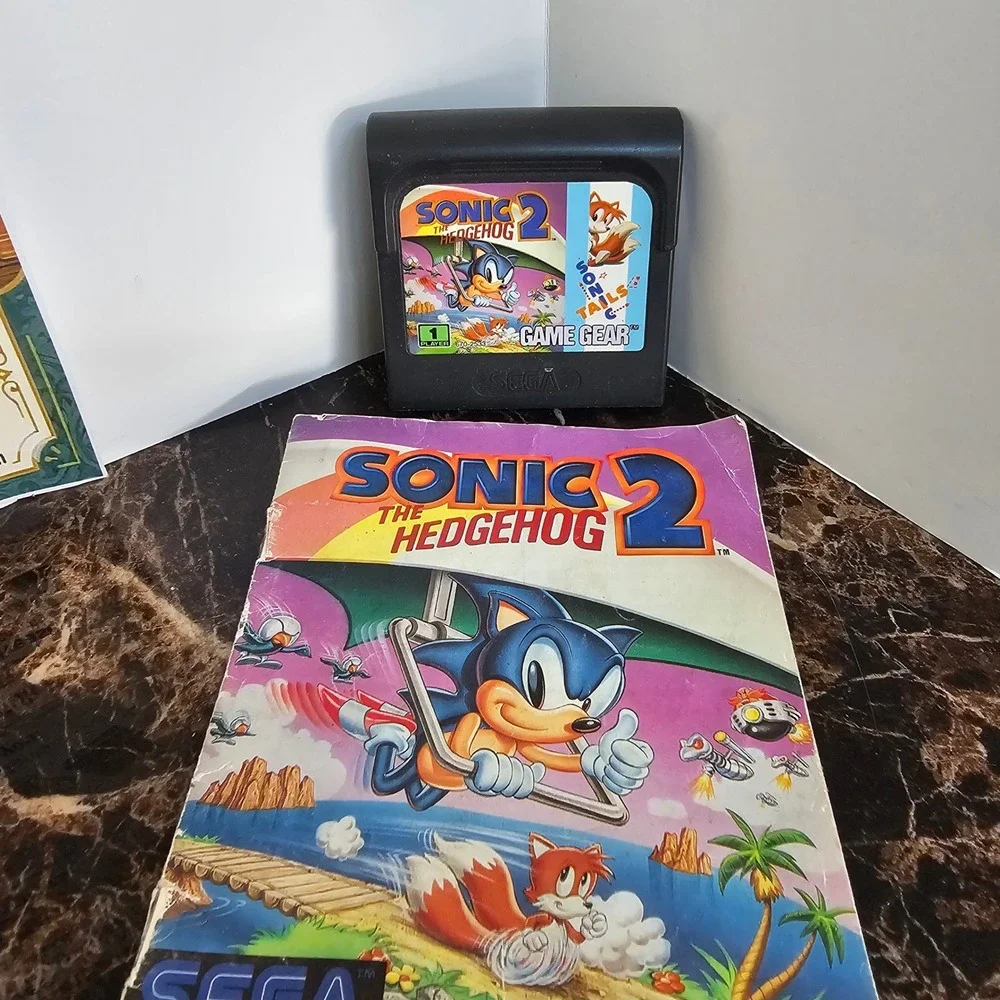 Sonic the Hedgehog 2 Sega Game Gear Cartridge with Manual 670-2533 Retro Game